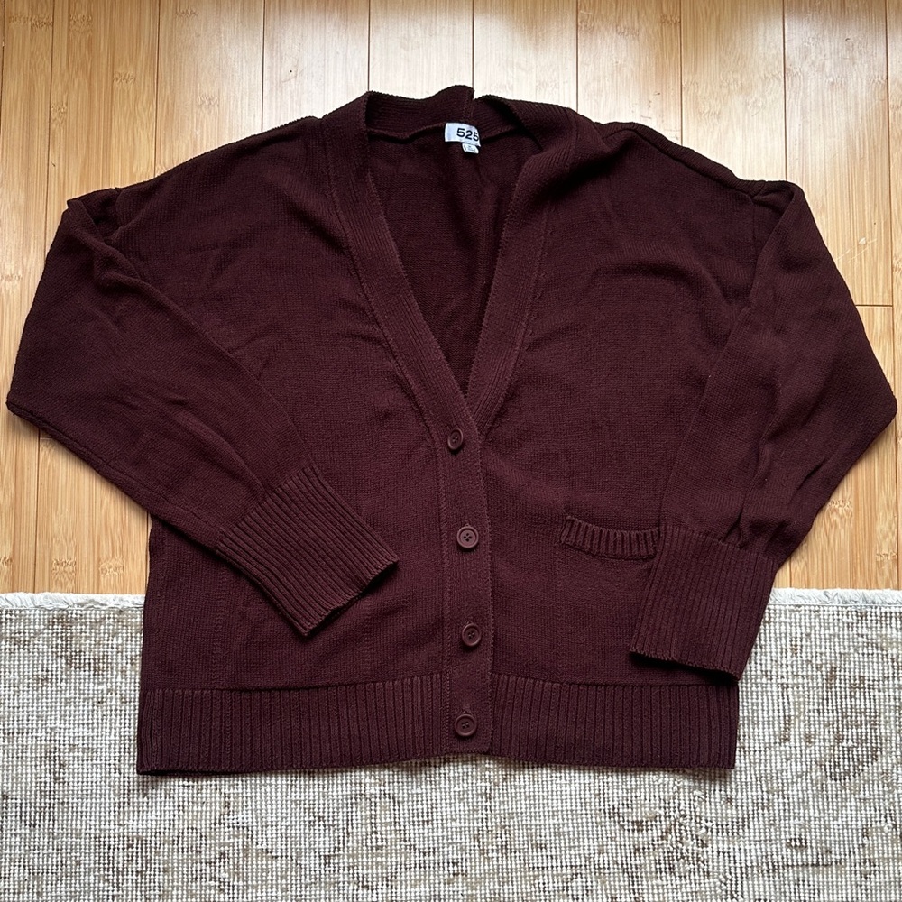 525  Deep Burgundy Women's Cardigan